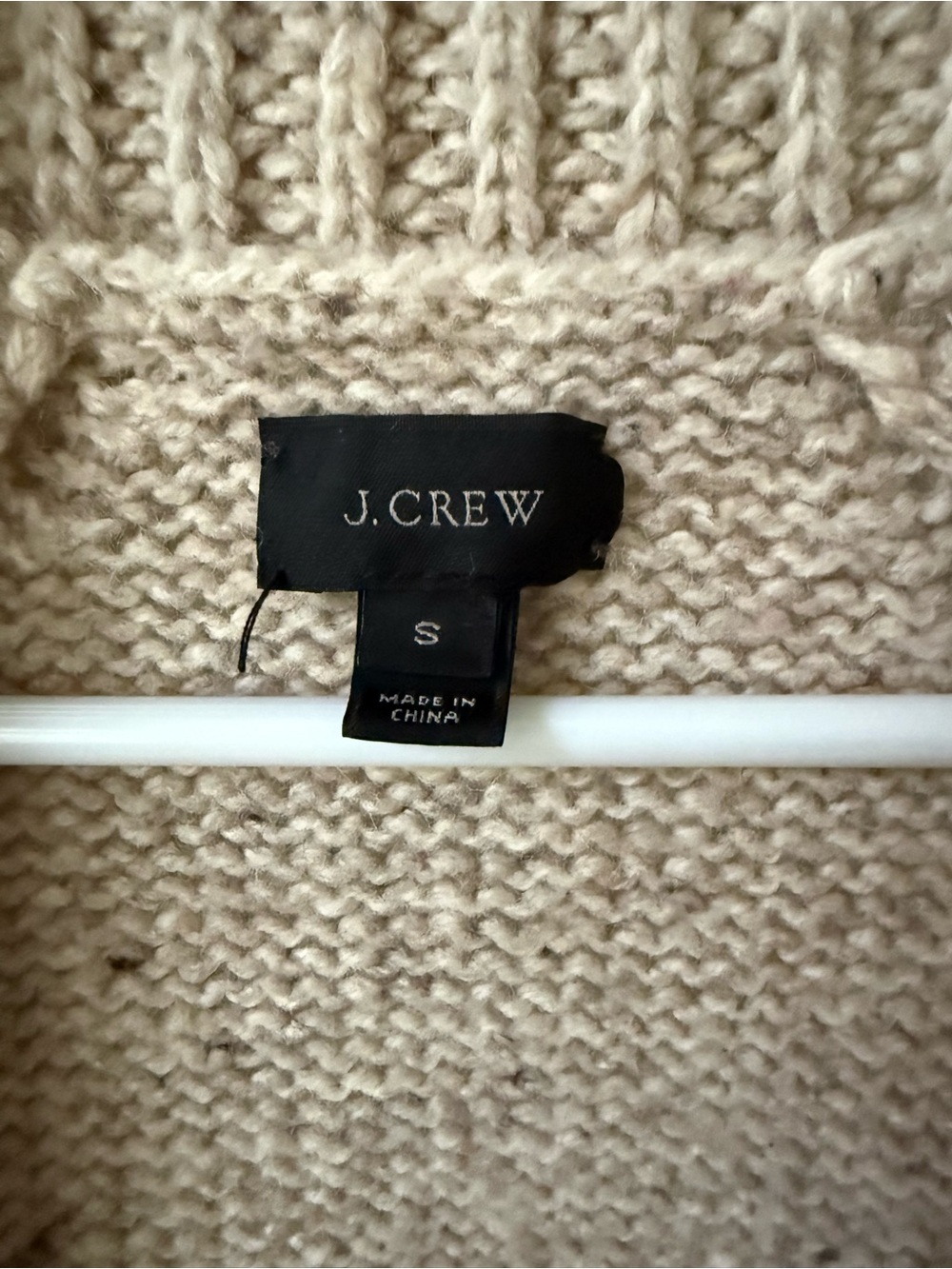 J Crew Wool Blend Knit Shawl Collar Fisherman Cardigan Sweater - Picture 10 of 11